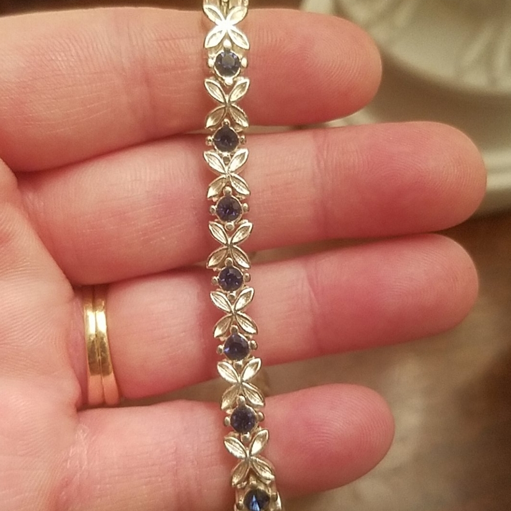 Silver Sapphire bracelet